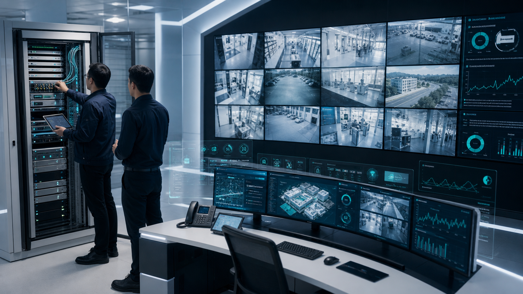 Commissioning of Centralized Server IP-Based CCTV Security Surveillance System